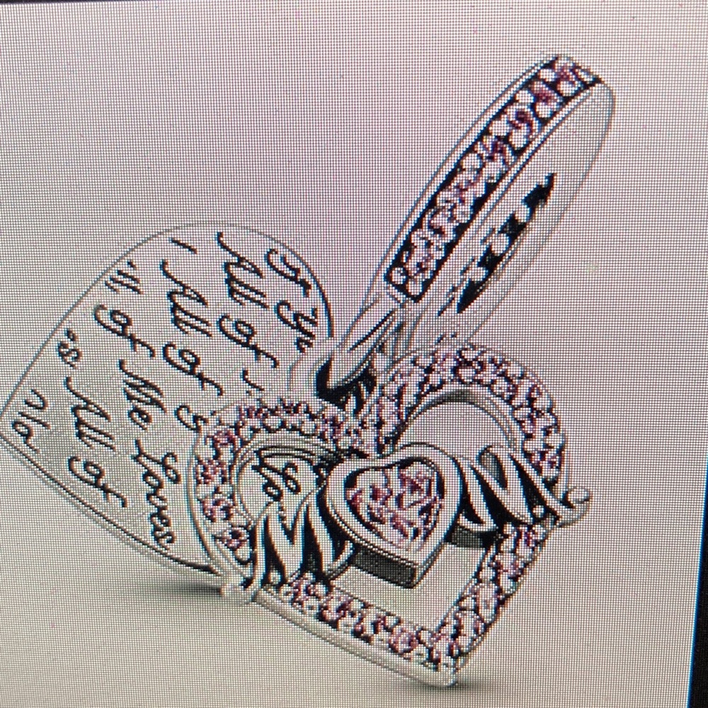 Pandora Silver Bracelet with Pink Heart Charm - Picture 4 of 5